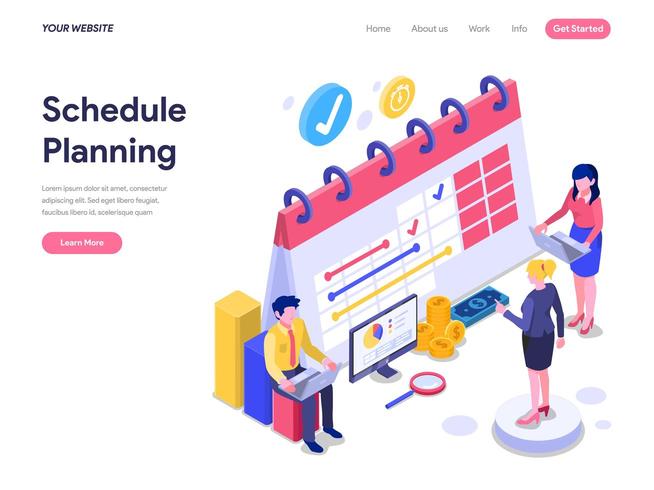 Schedule Planning Concept. vector