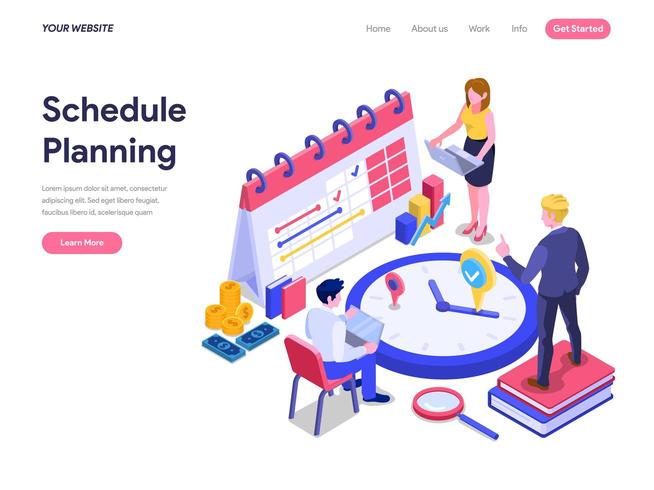 Schedule Planning Concept. vector