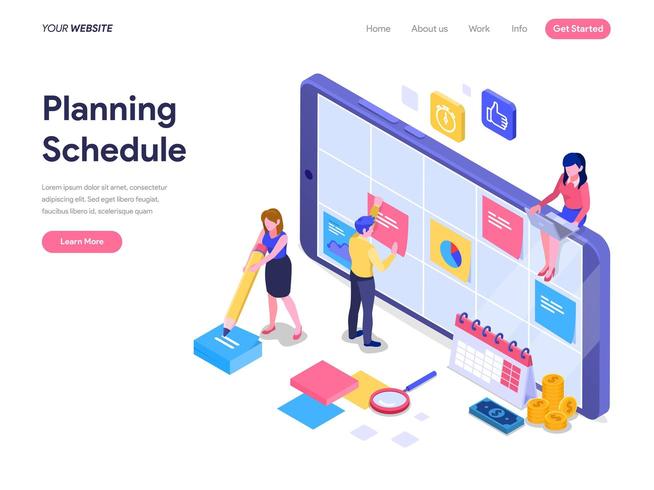 Schedule Planning Concept vector