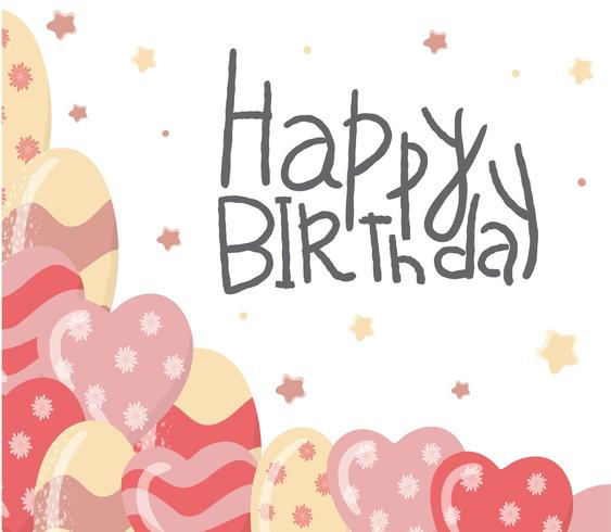 Happy Birthday. Hand drawn typography vector 