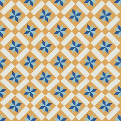 Orange And Blue Tiles Pattern vector