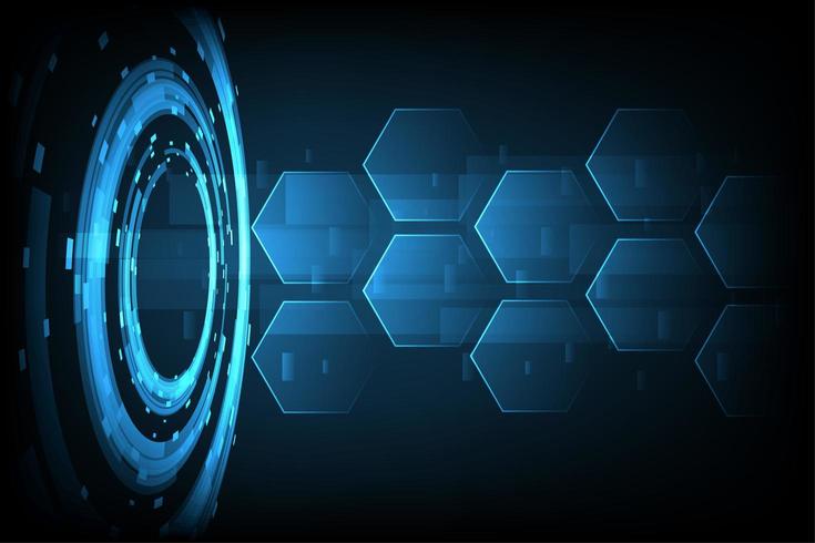 Abstract Technology hexagon background vector