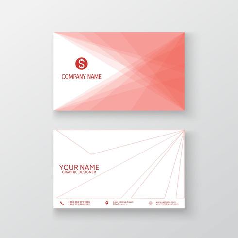 Modern Business Card with Overlapping Polygon Shapes vector