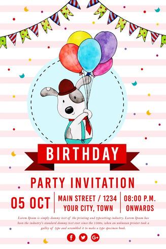 Happy Birthday Party Poster vector