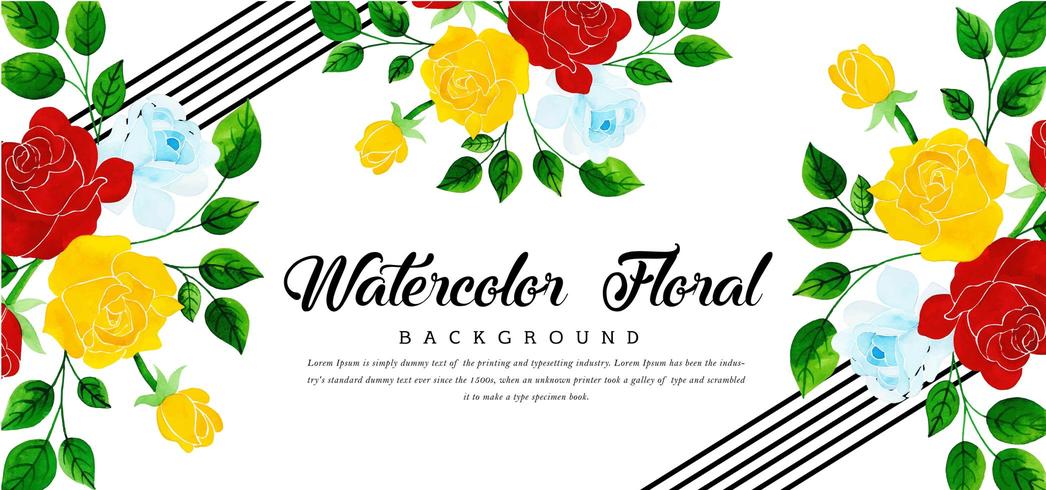 Beautyful Watercolor Floral Background vector