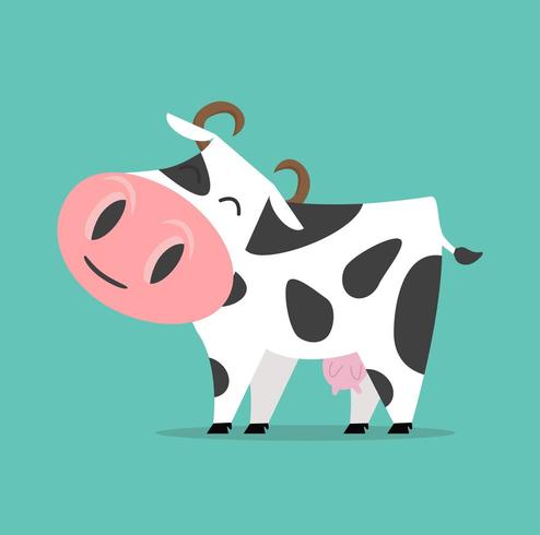 Cute Cartoon Cow  vector