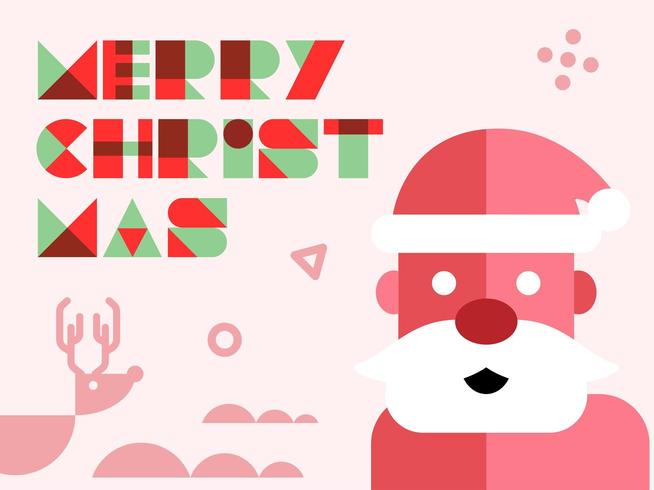 Santa claus christmas greeting vector