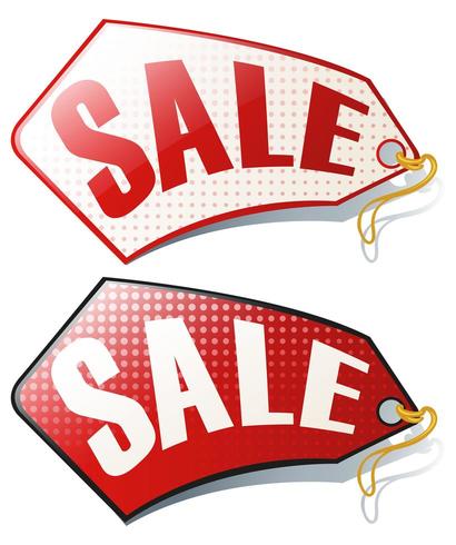 Label design with sale tag vector