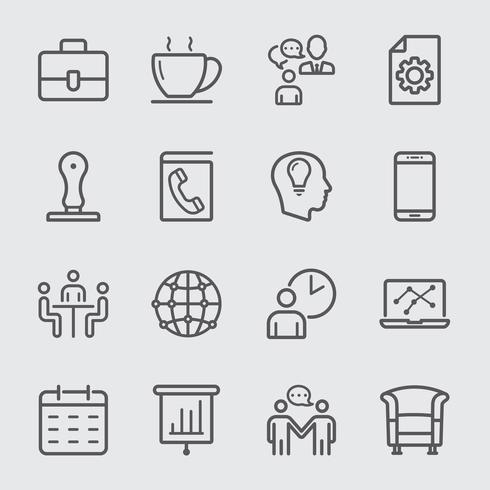 Business office line icon vector