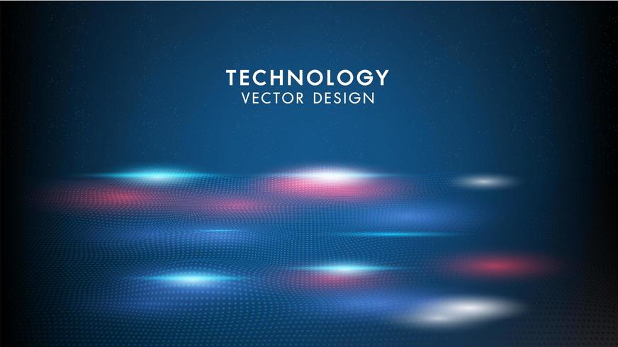 Abstract technology background geometric waves  vector