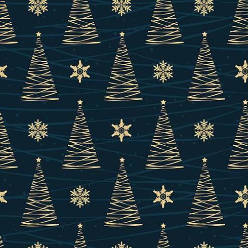 Christmas tree seamless pattern vector