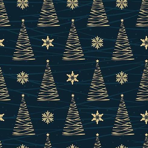 Christmas tree seamless pattern vector