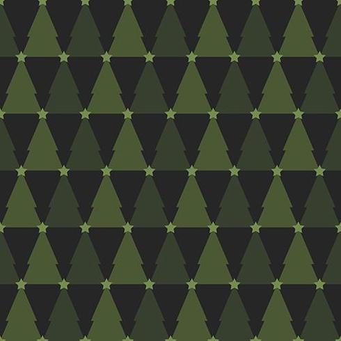 Green Christmas tree seamless pattern vector