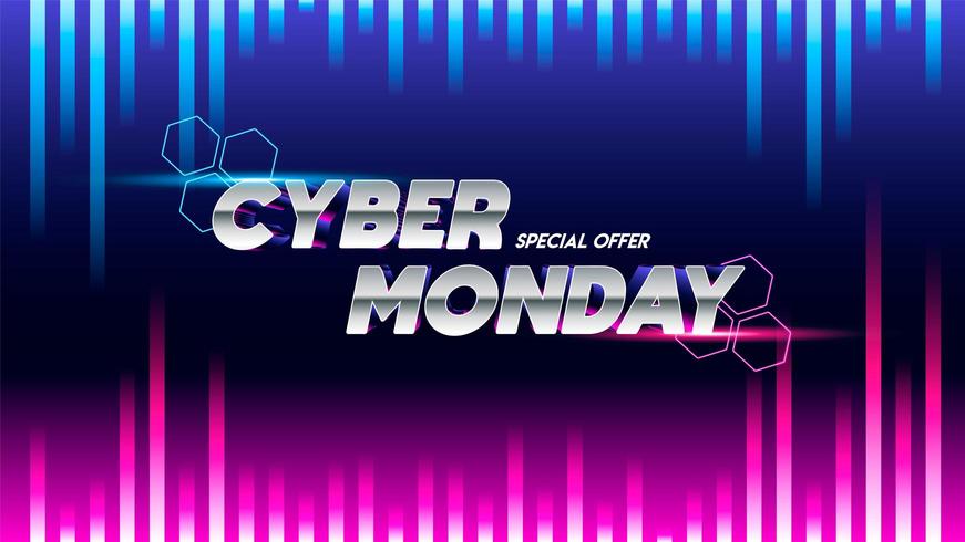 Cyber monday sale sign vector