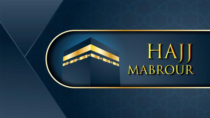 Kaaba vector for hajj mabrour in Mecca Saudi Arabia