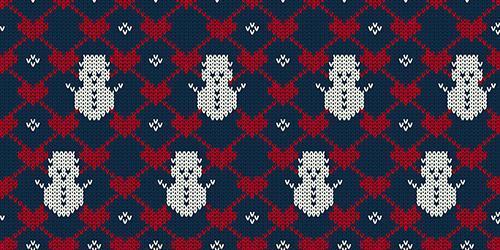 Christmas seamless knitted pattern background vector