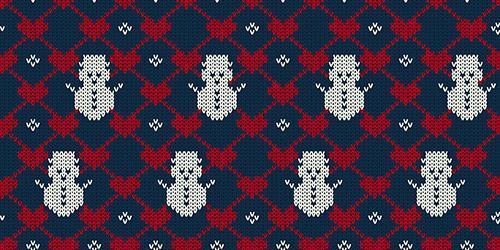 Christmas seamless knitted pattern background vector