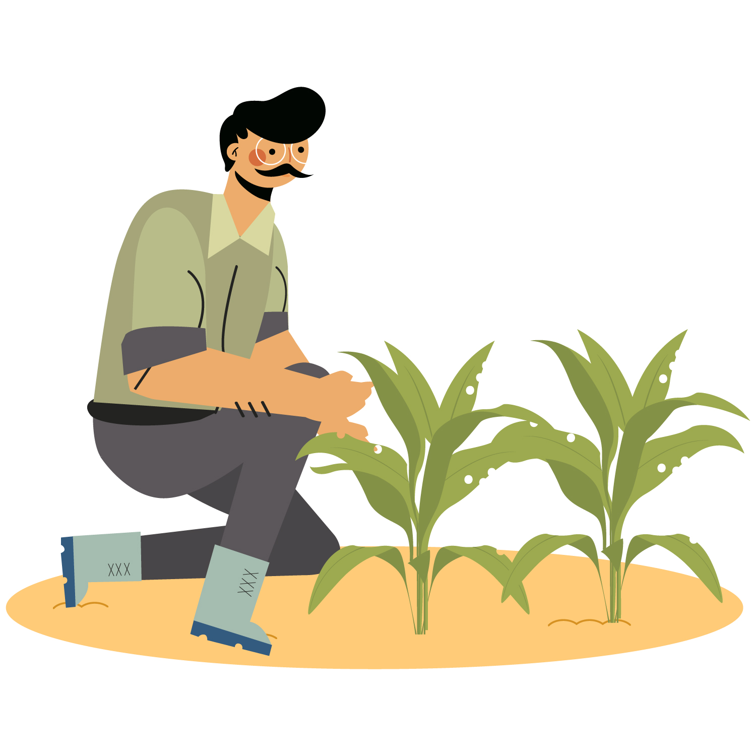 The Man Is Planting Download Free Vectors, Clipart Graphics & Vector Art