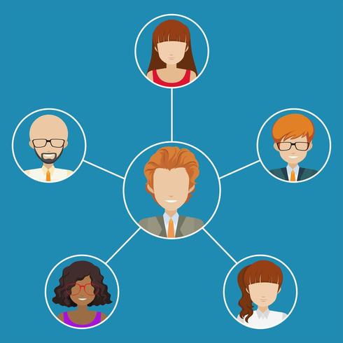 Network of people vector