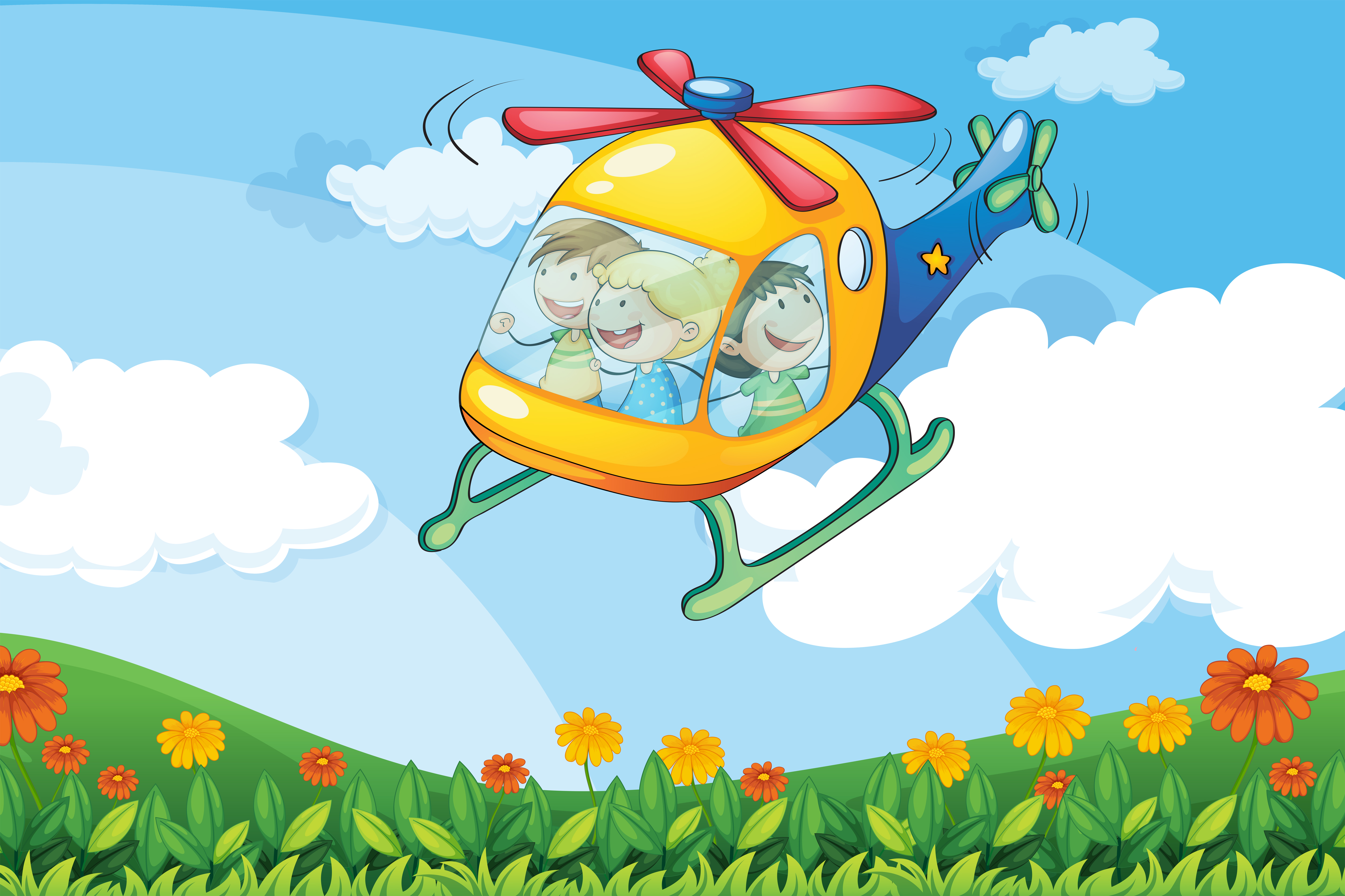 animation clipart helicopter