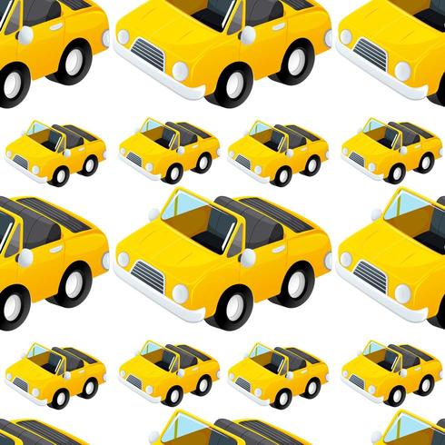 Seamless pattern tile cartoon with toy car vector
