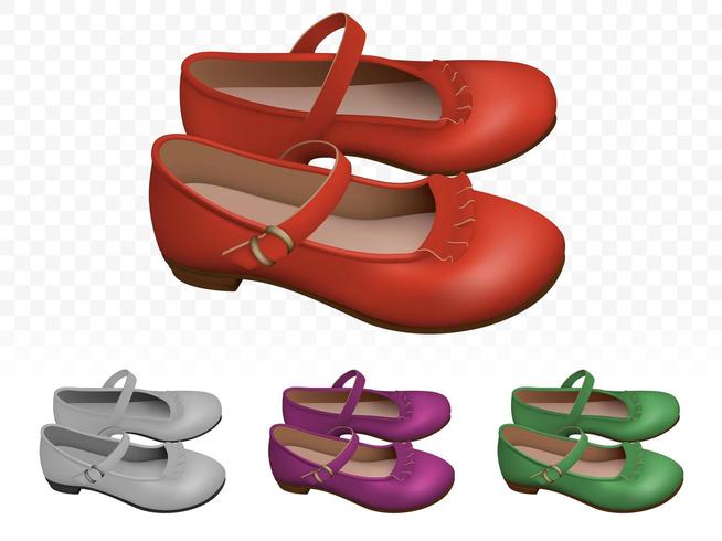 Elegant female shoes set vector