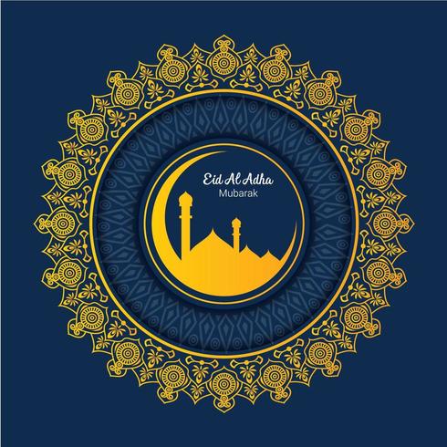 Islamic Pilgrimage for Eid-Al-Adha Greetings vector