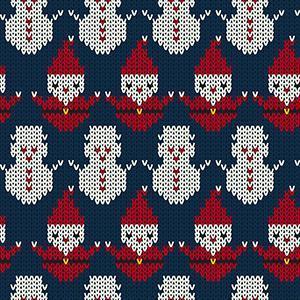 Christmas seamless knitted pattern background vector