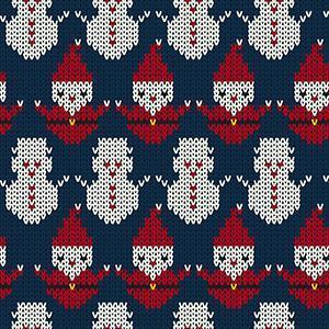 Christmas seamless knitted pattern background vector