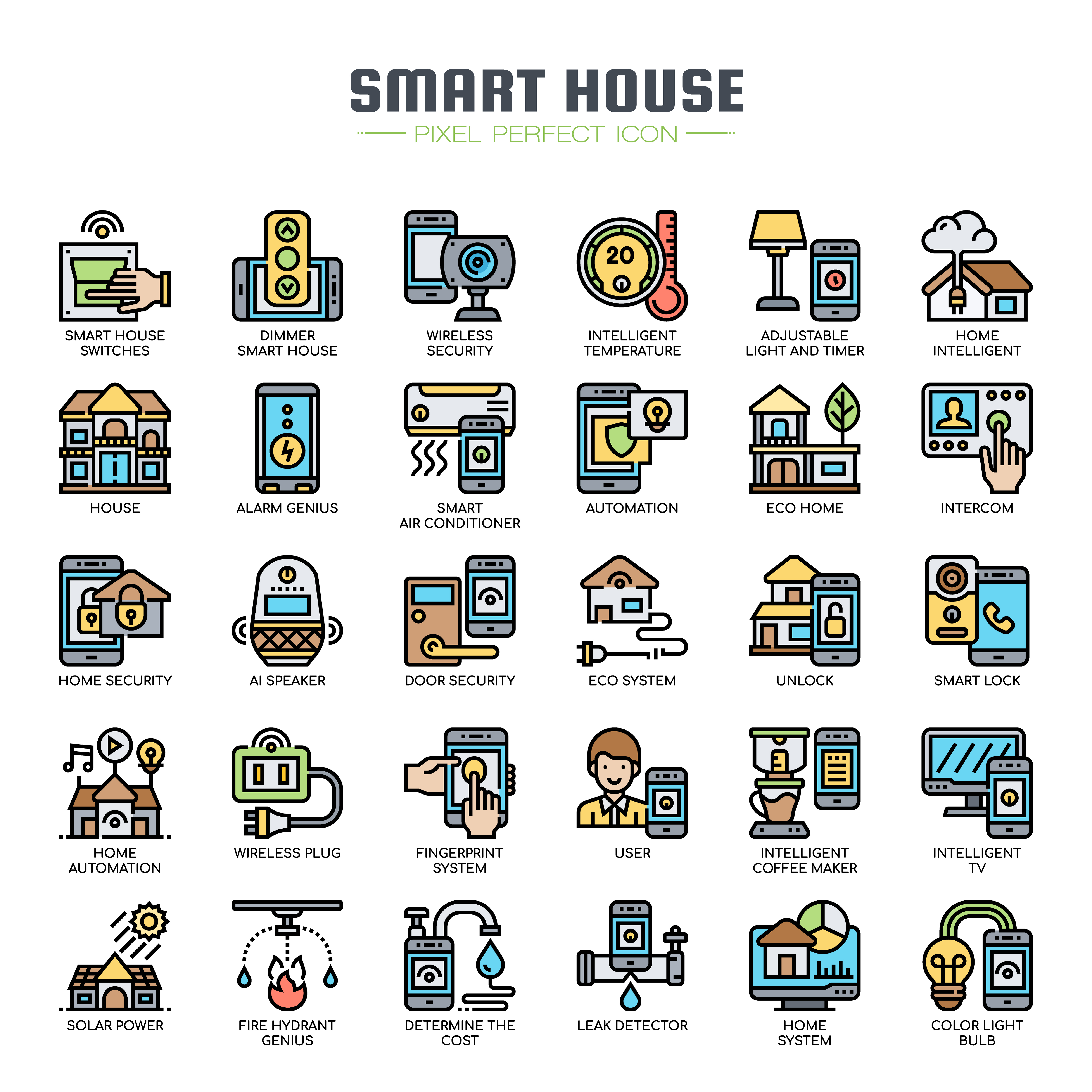Download Smart Home Icon Vector Art, Icons, and Graphics for Free ...