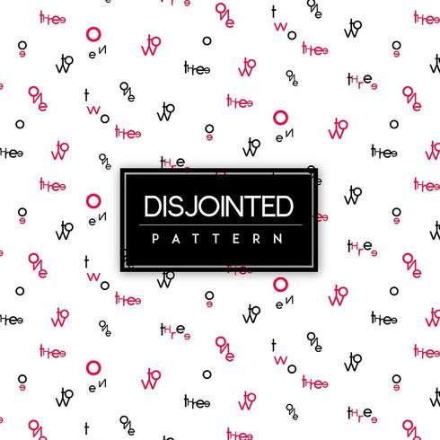 Disjointed Text Seamless Pattern Background vector