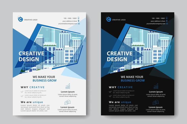 Geometric Shape Cutout Corporate Business Template vector