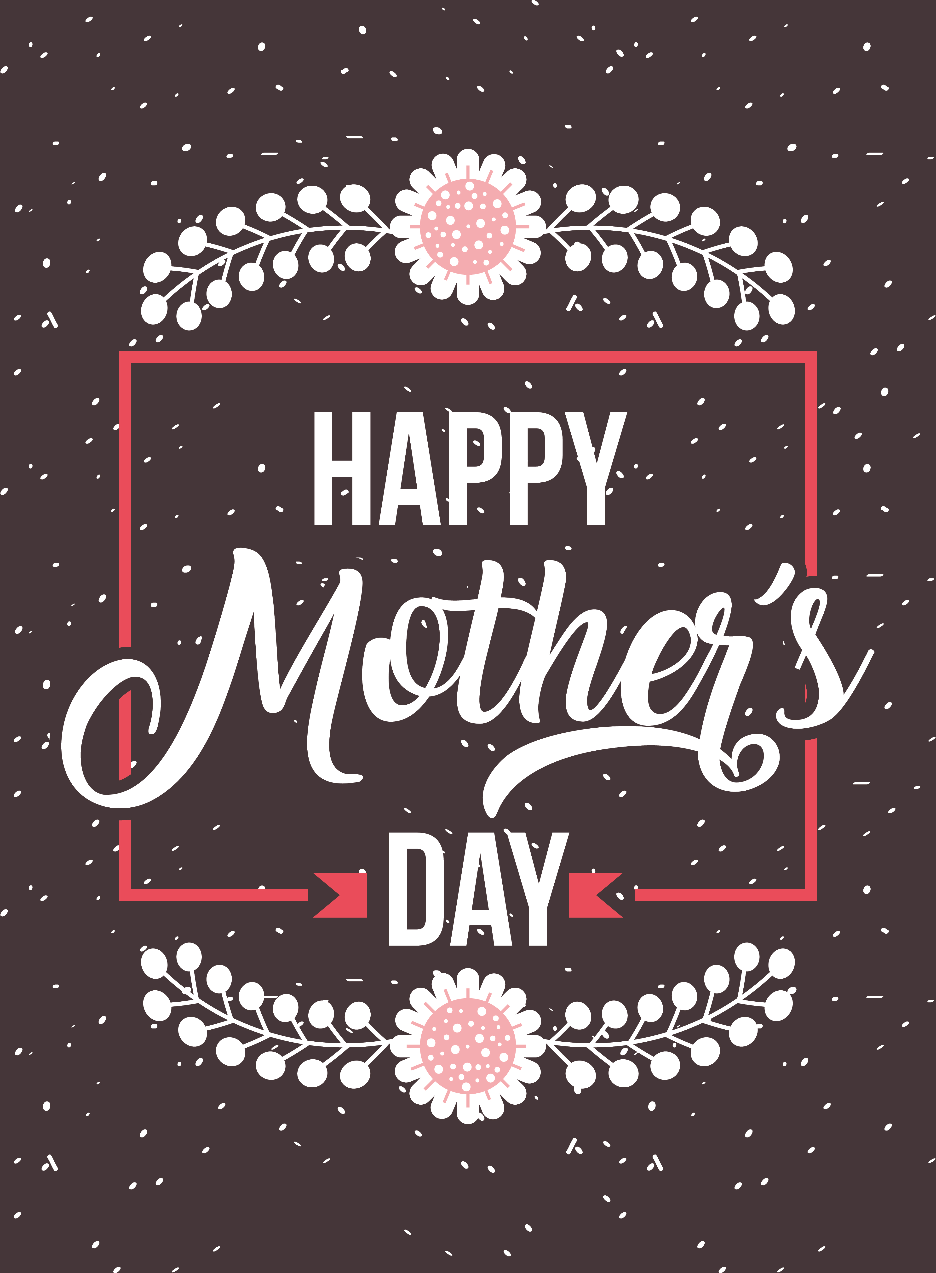 Download mothers day card with frame and floral borders - Download Free Vectors, Clipart Graphics ...
