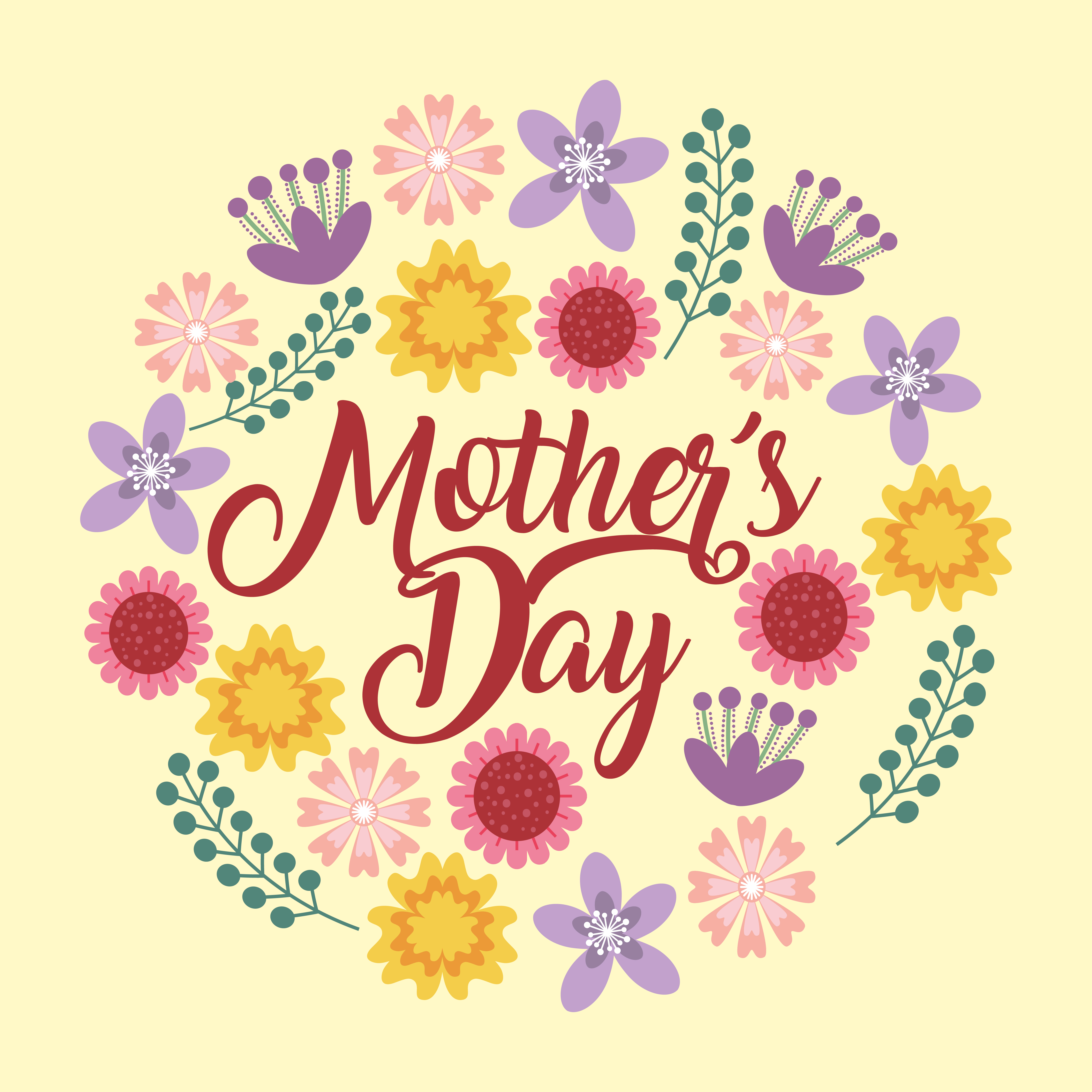 Download mothers day floral card 685686 - Download Free Vectors ...