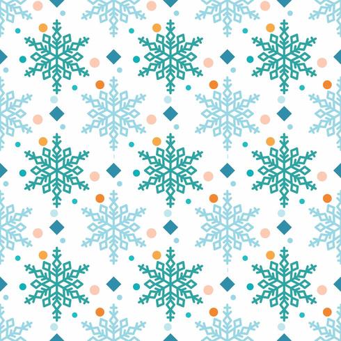 snowflake pattern with diamonds and dots vector