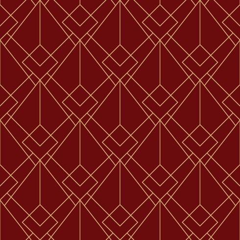 simple seamless art deco geometric red maroon pattern vector