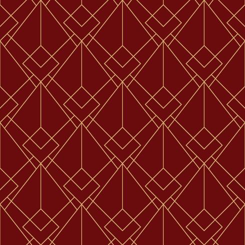 simple seamless art deco geometric red maroon pattern vector