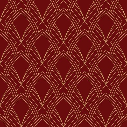 simple seamless art deco geometric red maroon pattern vector