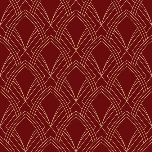 simple seamless art deco geometric red maroon pattern vector