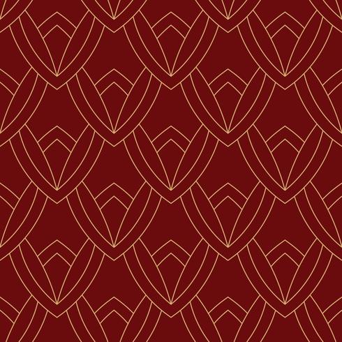 simple seamless art deco geometric red maroon pattern vector