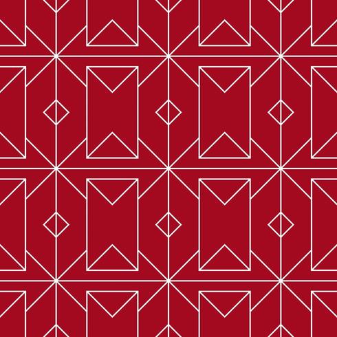 red and white seamless geometric pattern vector