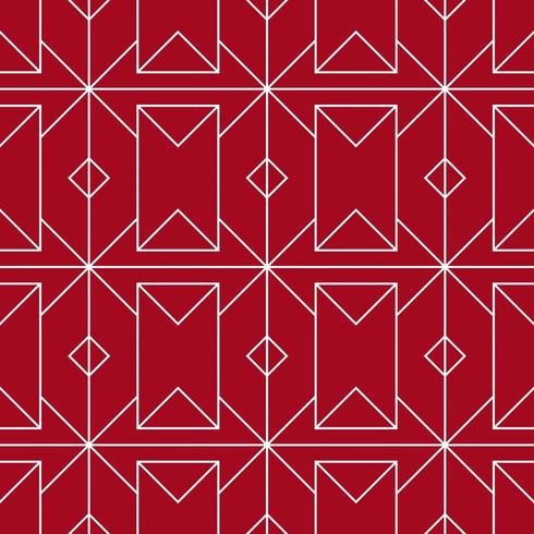 red and white seamless geometric pattern vector