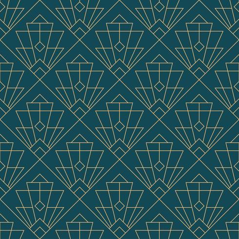 simple seamless art deco geometric pattern vector