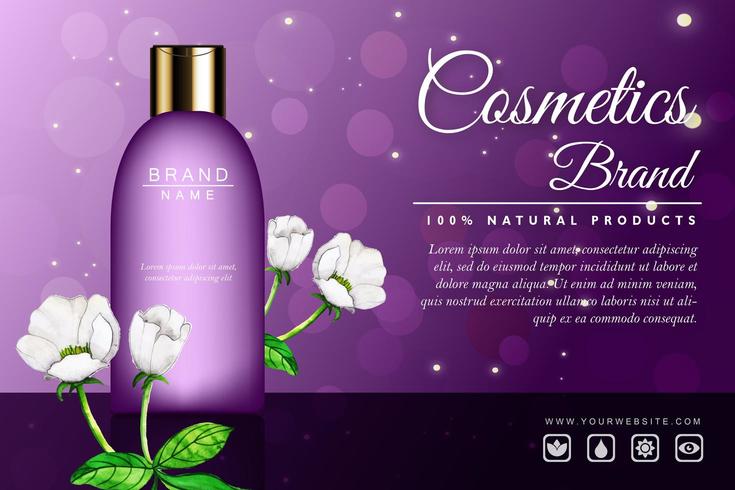 Luxury Cosmetic Advertisement Banner vector