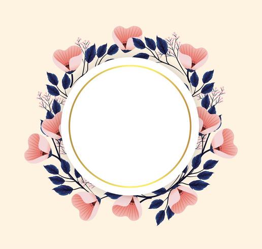 Circle With Flowers Svg