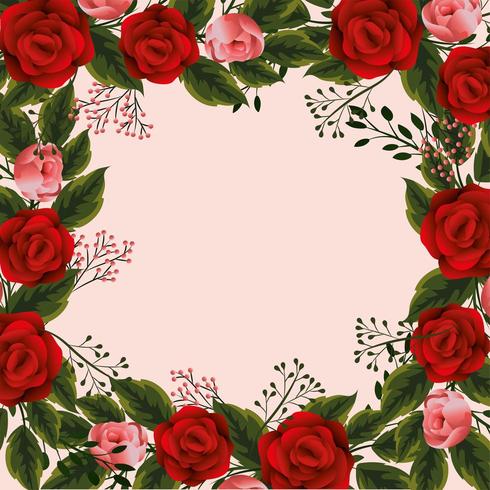 tropical flowers and branches leaves background vector