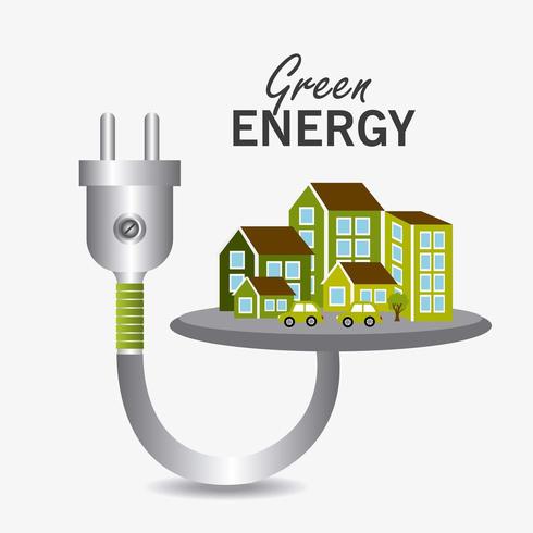 Green energy and ecology vector