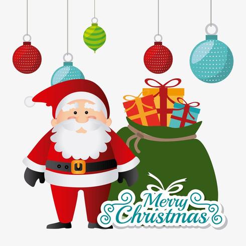 Merry christmas card design. vector