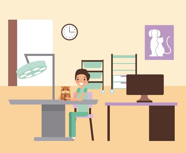 Pet Exam Office vector