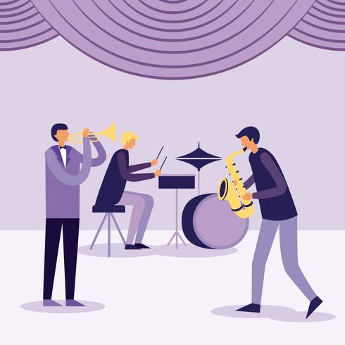 Jazz Band Paerformance vector